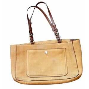 Coach Chelsea Nubuck Leather Soft Matte Tan Tote Shoulder Bag Purse F10900